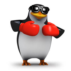 boxing penguin