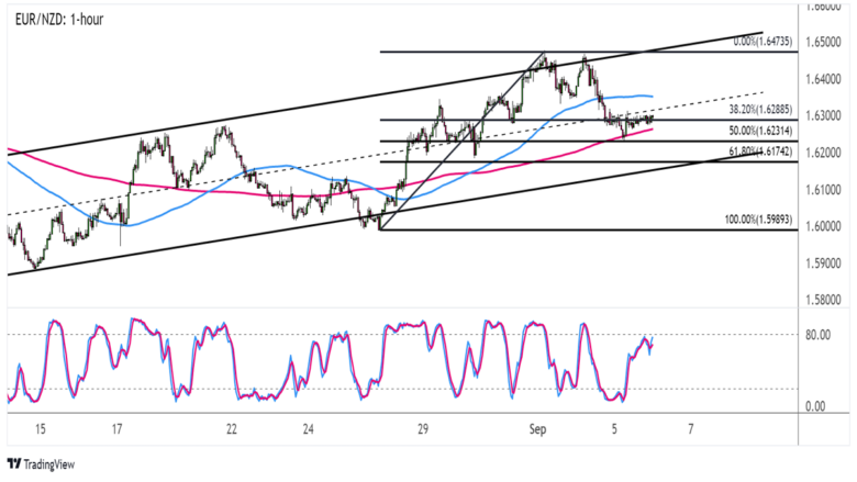 EUR/NZD 1-hour Forex Chart