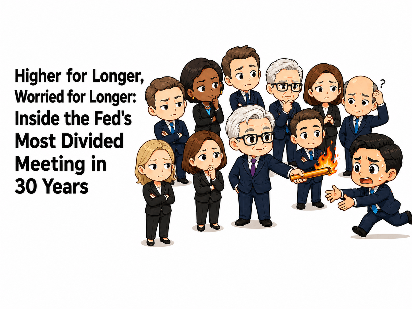 Higher for Longer, Worried for Longer: Inside the Fed’s Most Divided Meeting in 30 Years