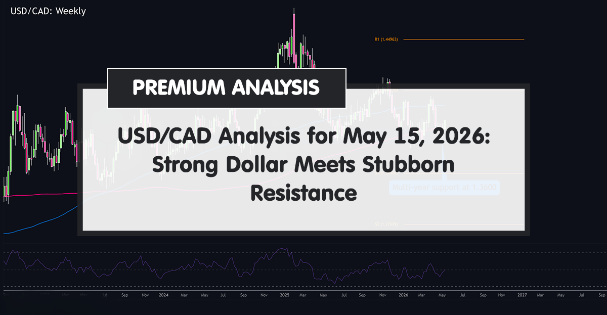 USD/CAD Analysis for May 15, 2026: Strong Dollar Meets Stubborn Resistance