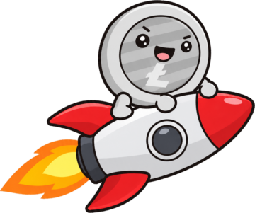 Litecoin riding a rocket