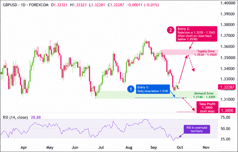 GBP/USD Daily Chart 2026-09-29 Bearish-Trade Idea